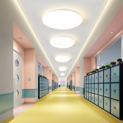 Lampe de plafond de contrôle de lumière de lumière LED CORRIDOR rond couloir intelligent lampe de capteur intelligent, source d'alimentation: 24W 400mm (blanc chaud) SH804A560-07