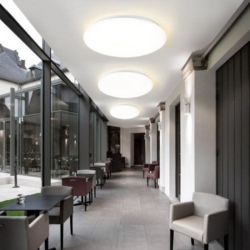 Lampe de plafond de contrôle de lumière de lumière LED CORRIDOR rond couloir intelligent lampe de capteur intelligent, source d'alimentation: 24W 400mm (blanc chaud) SH804A560-07