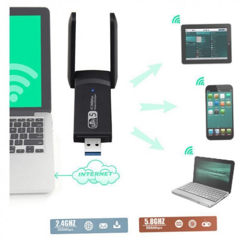 Carte réseau USB 3.0 sans fil WD-4605AC AC1200MBPS SH16591727-06
