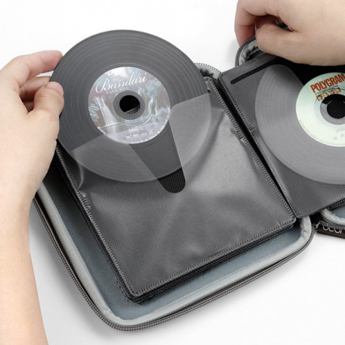 Baona BN-F021 Home Home DVD CD Sac de rangement Jeu CD Sac de rangement pour PS4 (gris) SB001A1362-07