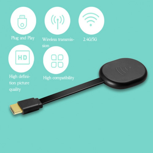 E38 WIFI WIFF WIFI WIFI WIFI DISIQUE Dongle Récepteur Airplay Miracast DLNA TV Stick pour iPhone, Samsung et d'autres smartphones SH61041848-07
