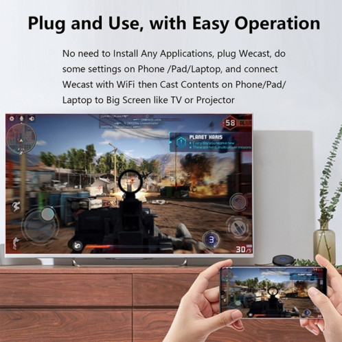 C39K 2.4G WIFI Stick d'affichage sans fil Dongle HDTV Stick pour ordinateur portable Mac iOS et smartphone Android SH0803307-07
