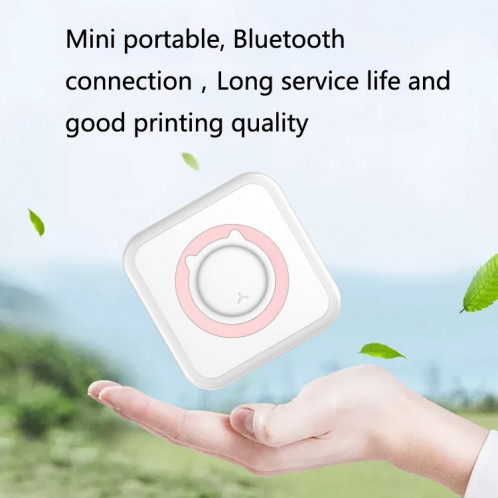Poche pratique Mini imprimante Étudiante Mauvaise Question Thermal Bluetooth Mobile Téléphone Photo Données photo Imprimante (rose) SH201B1431-07