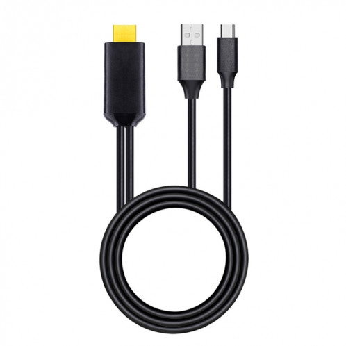 T2 Type C USB To Connecteur d'écran TV 4K 60Hz Compatible 4K 60Hz HD pour téléphones, tablettes, ordinateurs portables, projecteurs (noir) SH101A219-07