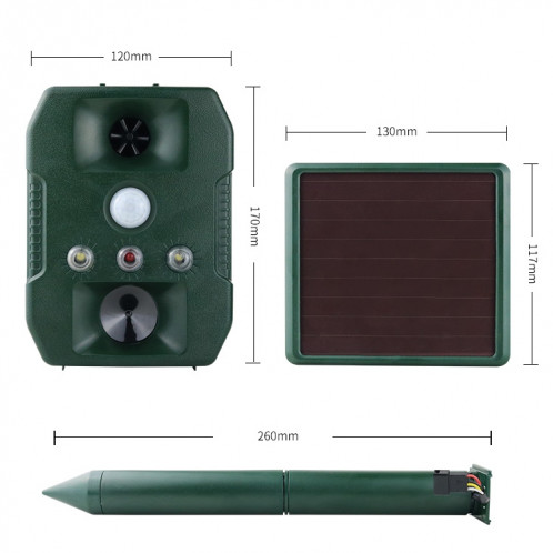 Répellant à ultrasons Souris Solaire Repeller Animal Solar SH28841568-07