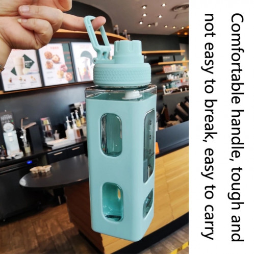 2 pcs coussin d'eau en plastique carré avec des bouilloires portables à grande capacité de sport de grande capacité, couleur: 700ml (bleu) SH12021526-07
