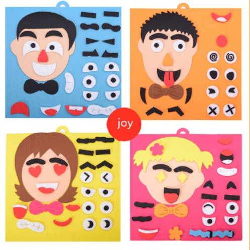 DIY Emotion Puzzle Jouets Creative Non-tissé Expression Faciale Autocollants Enfants Jouets éducatifs d'apprentissage (papa) SH101C493-09