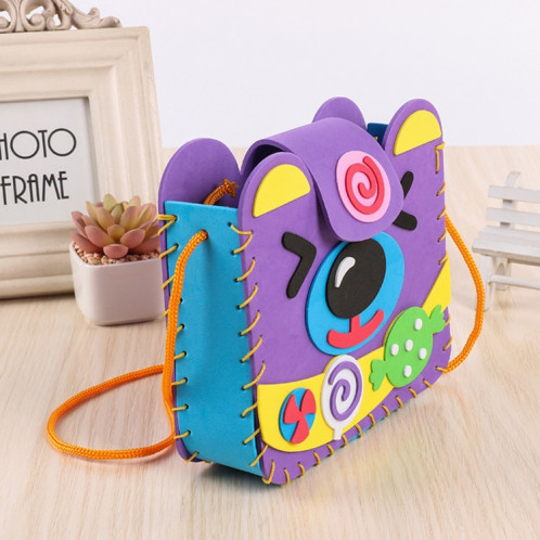 3 pièces multicolores en mousse EVA puzzles de beaux animaux sacs faits à la main pour enfants, livraison de style aléatoire SH25721535-05