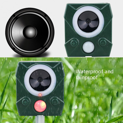 Électronique Repeller à rongeller le renommée d'animaux en plein air ultrasonique (vert) SH601A1911-07