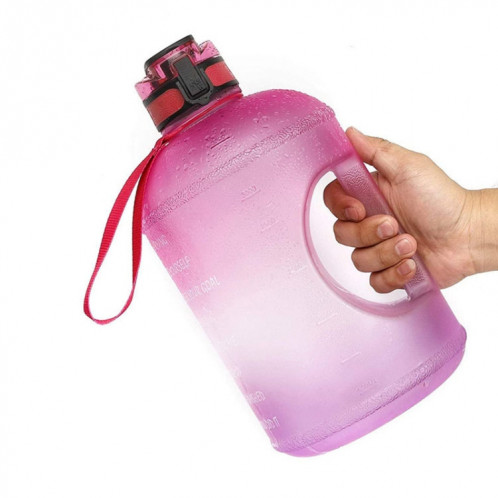 TT-T585 1 gallon / 3.78L bouilloire de sport grande capacité gradient couleur plastique bouteille d'espace en plastique, couleur: rose violet SH78021841-07