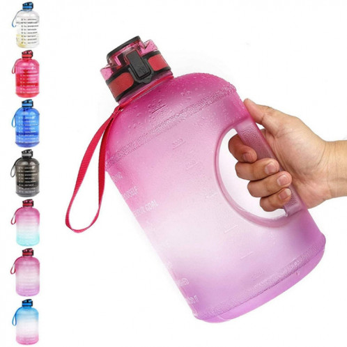 TT-T585 1 gallon / 3,78L bouilloire de sport de grande capacité couleur gradient plastique bouteille d'espace, couleur: rose SH7805648-07