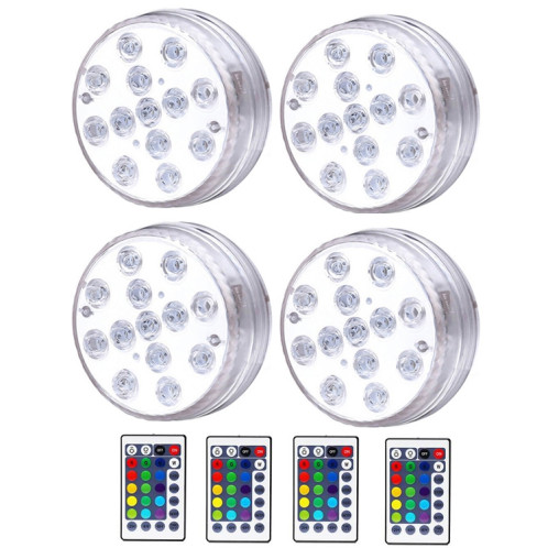 Lampe de plongée de plongée de plongée à télécommande à la télécommande, Spécifications: 7cm 13 LED + Télécommande IR 28 Key (4 PCS + 4 Télécommande) SH302C78-07