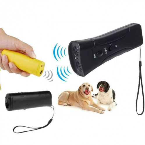 Formateur de chiens à ultrasons de lampe de poche pour chiens à ultrasons, couleur: jaune à une seule tête (paquet coloré) SH202A1198-05