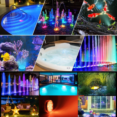 15 LEDS RF Télécommande de plongée Lampe de piscine imperméable magnétique, Spécification: 2 PCS + 1 RC (16 couleurs) SH002A1694-07
