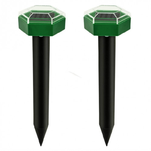 République de taupe ultrasonique solaire hexagonale extérieure insérée dans le répulsif d'animaux en plein air (vert) SH001A906-07