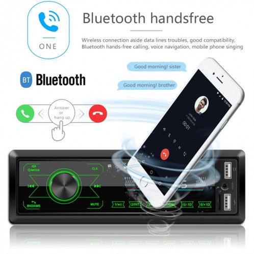 A2818 voiture Bluetooth haut-parleur voiture MP3 Fonction Fonction Touchez Double U Disk Lights Coloré Radio, Spécifications: Standard SH85011268-07