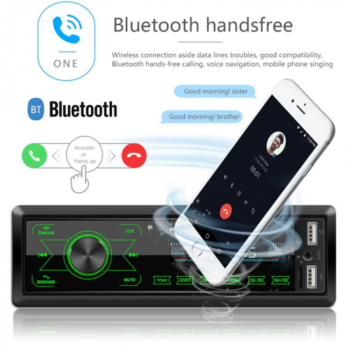 A2818 voiture Bluetooth haut-parleur de haut-parleur MP3 Fonction Fonction Touchez Double U Disk Colorful Lights Radio, Spécification: Standard + Carte mémoire 32G SH85041062-07