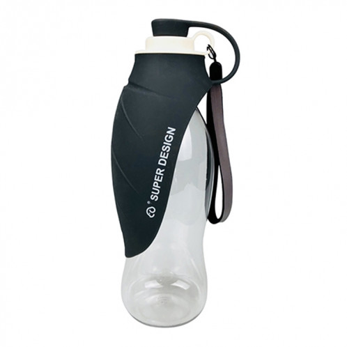 Chien d'alimentation en animaux de compagnie hors de tasse de tasse d'eau de flip en extérieur de grande capacité (noir) SH501C1192-07