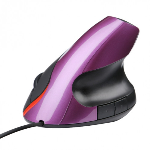 JSY-12 5 clés USB Wired Souris verticale Souris ergonomique Souris optique de poigne ergonomique (violet) SH301A471-05