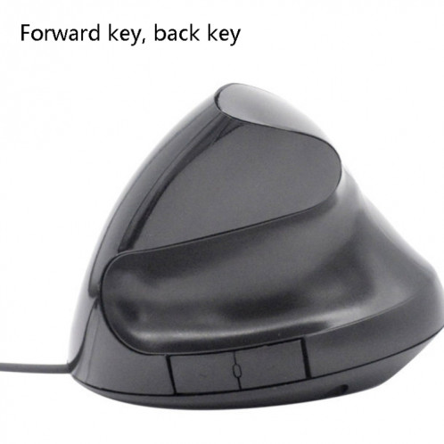 JSY-12 5 Keys USB Wired Souris Vertical Souris ergonomique Souris optique de poignet ergonomique (noir) SH301C606-05