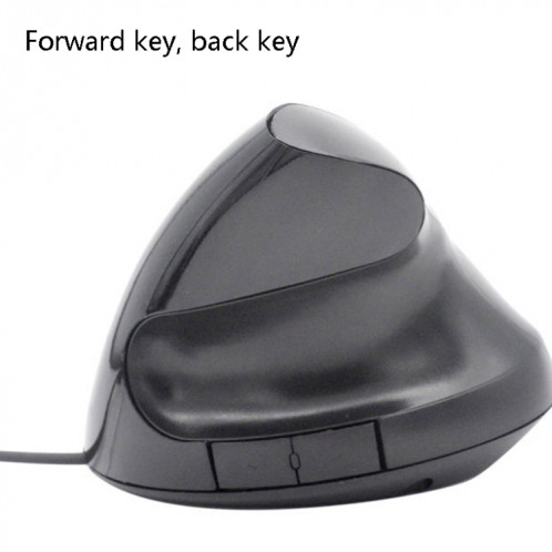 JSY-12 5 Keys USB Wired Souris Vertical Souris ergonomique Souris optique de poignet ergonomique (gris argenté) SH301D508-05