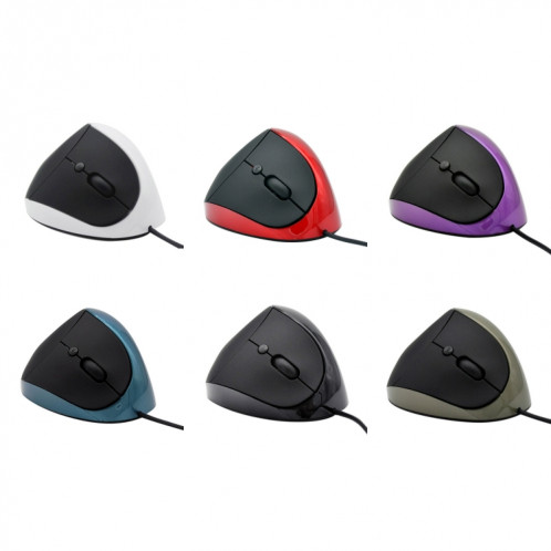 JSY-05 6 KEYS Souris verticale câblée ergonomie Souris optique de la souris (violet) SH001C164-07