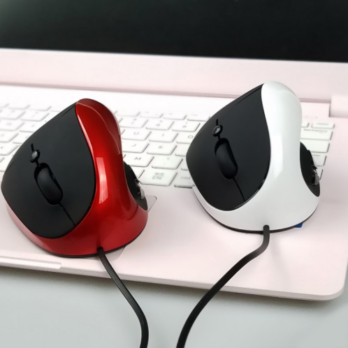 JSY-05 6 Touches Wired Vertical Souris Ergonomie Souris Optique Brace (Rouge) SH001B991-07