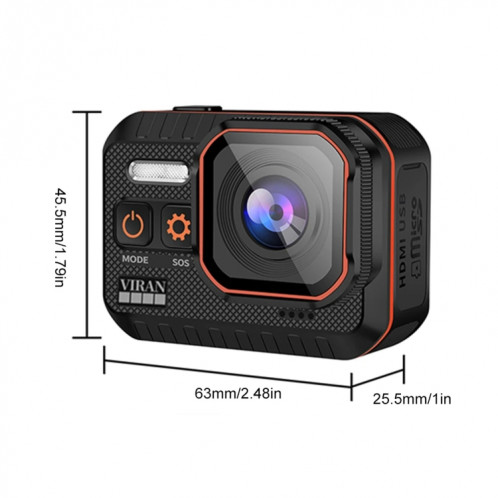 Caméra de sport de plein air SC002-12 4K WIFI Diving Mini caméra imperméable (noir) SH601A506-014