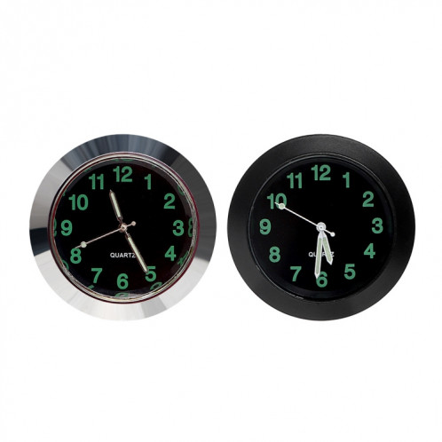 Horloge de voiture Night Light Horloge électronique Décoration de voiture à quartz (bordure noire) SH901B69-07