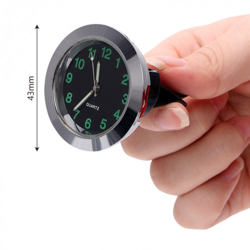 Horloge de voiture Night Light Horloge électronique Décoration de voiture à quartz (bordure noire) SH901B69-07