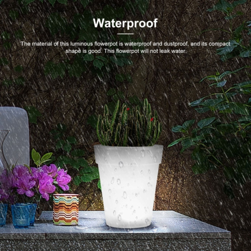 Led Solar Flower Pot Pot Jardin léger Pot de fleur lumineux Clair légère pelouse lumière Décoration de Noël (lumière blanche) SH901A1272-07
