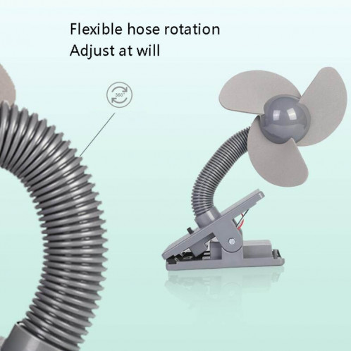 Ventilateur de poussette portable 360 degrés clip mini ventilateur (bleu eva) SH401B1597-07