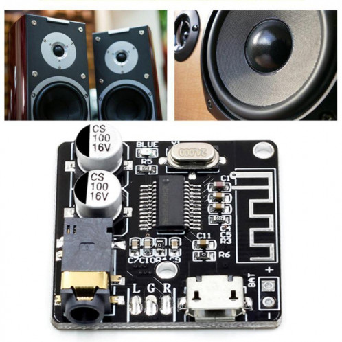 3 PCS DIY Bluetooth 4.1 Module de récepteur audio MP3 Bluetooth Decoder Panneau de voiture Panneau d'amplificateur audio (noir) SH901A179-07