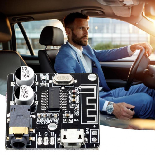 3 PCS DIY Bluetooth 4.1 Module de récepteur audio MP3 Bluetooth Decoder Panneau de voiture Panneau d'amplificateur audio (noir) SH901A179-07