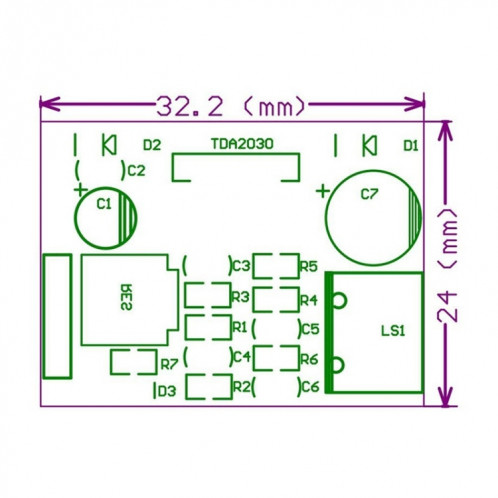 5 PCS TDA2030A Module d'amplificateur audio de module d'amplificateur d'amplificateur de puissance SH64261131-04