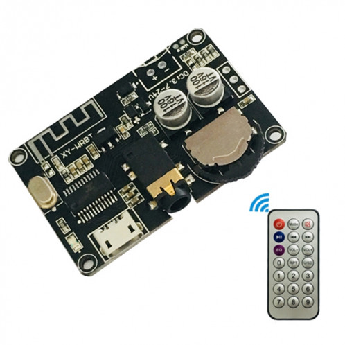 2 pcs XY-WRBT Bluetooth 5.0 Decoder Board Stéréo Module Audio Amplificateur de haut-parleur de tension large avec télécommande SH3102656-04