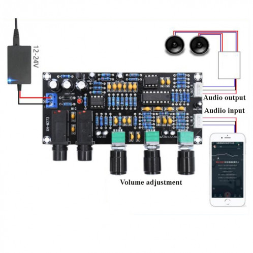 XH-M273 DC12-24V Microphone Amplificateur d'amplificateur K Chant de chant Power Power Power Board Board de réverbération SH37011244-04