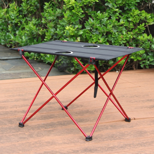 8249 Table de pliage en aluminium en aluminium ultra léger en plein air (rouge) Table de pique-nique (rouge) SH701A1212-07