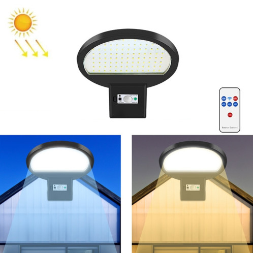 LED Solar Motion Sensing Solid Street Lamp Tête Jardin Communauté Lampe murale, Style: Télécommande + Capteur (lumière blanche froide) SH502B854-07