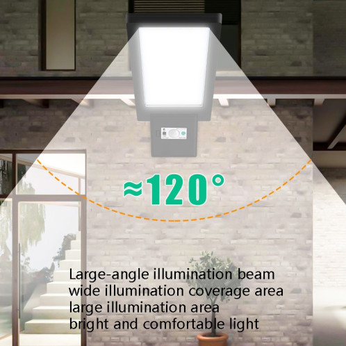 LED Solar Street Lampe Human Body Induction Route Éclairage Ménage Extérieur Lumière de jardin, Style: Sensation du corps (lumière blanche froide) SH001B852-07