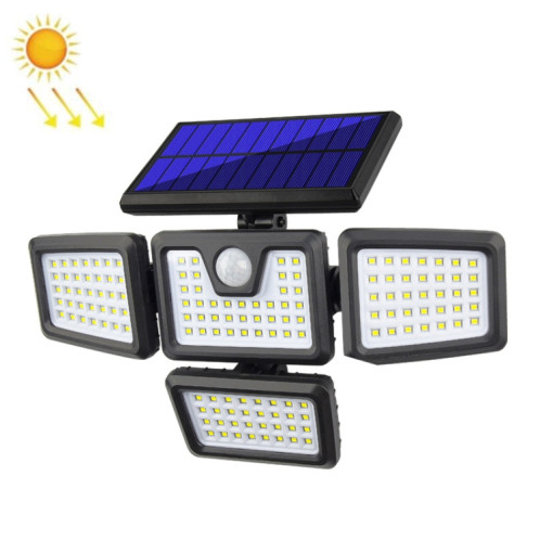 TG-TY051 4-HEAD ROBILLE SOLAIRE MUR LECTEUR CAPTEUR DE BORD DE JARDON EXTÉRIEUR CORRIDOR EMPANCHÉRICE École de jardin Éclairage Street Light, Spécification: 141 LED SH16051174-07