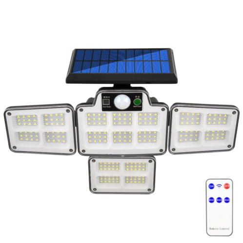TG-TY051 4-HEAD ROTABLE SOLAR SOLAIRE Capteur de corps Capteur de corps en plein air Couleur étanche Couleur étanche Éclairage Street Light, Spec: 228 LED avec RC SH16081554-07
