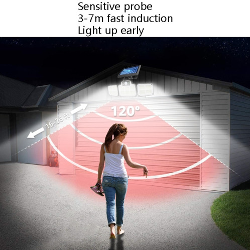 134 LED Solar Split Type Courtyard Lampe de couloir à l'imperméable extérieur Jardin Human Sensing Sensing Street Light SH3301560-07