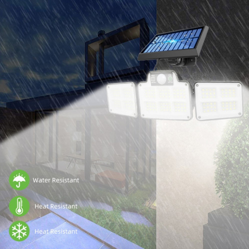 134 LED Solar Split Type Courtyard Lampe de couloir à l'imperméable extérieur Jardin Human Sensing Sensing Street Light SH3301560-07