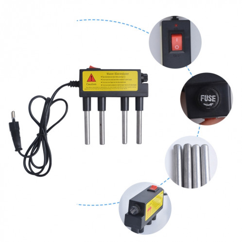 2 PCS Ménage Electrolyszer Test Électrolyse Outils d'eau Pureté de pureté de la pureté de pH PH Testeur de la qualité de l'eau (Plug UE) SH701A1470-06