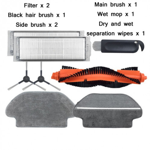 8pcs / Set Sweep and Mop Accessoires de machine pour Mijia Styj02ym / VXVC01-JG SH80011972-07