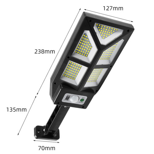 TG-TY100 196 LED Solaire Human Outdoor Body Induction Mur de Jardin Clôture Vence Street Light SH0201671-07