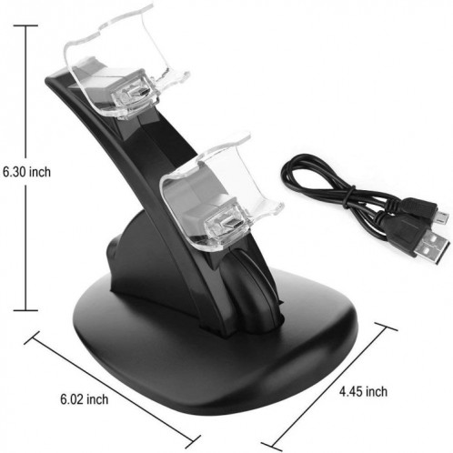 Contrôleur chargeur Dock LED double USB PS4 support de station de charge berceau pour Sony Playstation 4 PS4 / PS4 Pro / PS4 slim SH9606192-05