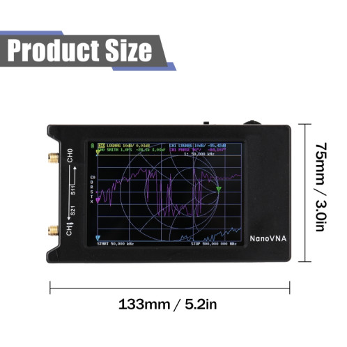 Nanovna-H4 4 pouces Ecran LCD à écran LCD 50KHz-1.5GHz VNA HF VHF UHF Vecteur de vecteur UV Analyseur SH95441842-05