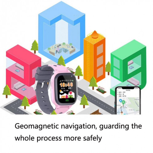 Appel de bande dessinée de positionnement intelligent A111-Z1 Appel de bande dessinée de positionnement intelligent pour help téléphone de montre multifonctions (rose) SH801A859-07